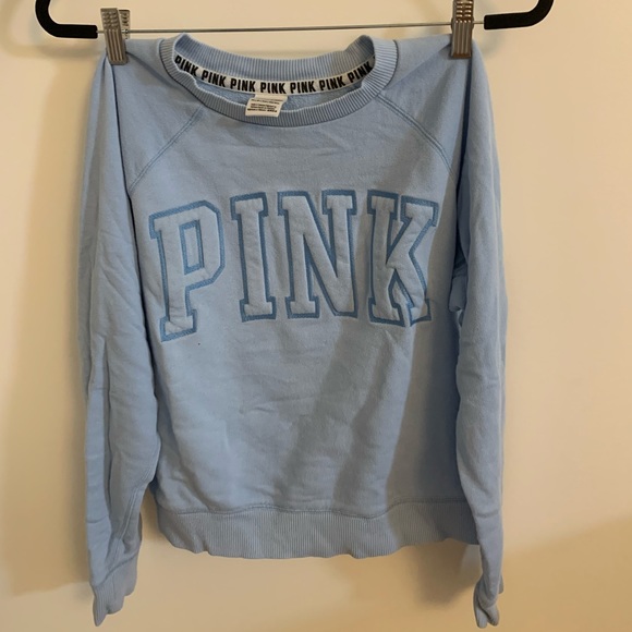 Light Blue XS Crewneck by PINK - Picture 2 of 4